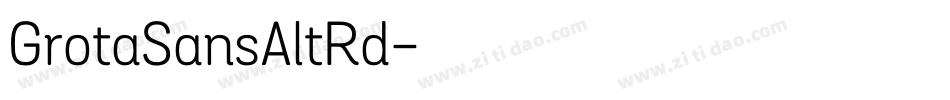 GrotaSansAltRd字体转换