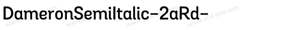 DameronSemiItalic-2aRd字体转换