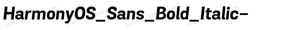 HarmonyOS_Sans_Bold_Italic字体转换