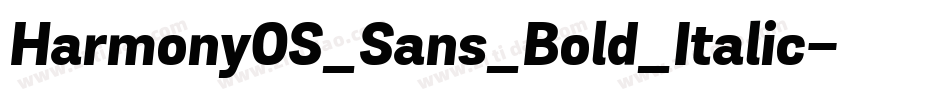 HarmonyOS_Sans_Bold_Italic字体转换