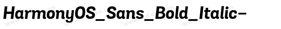 HarmonyOS_Sans_Bold_Italic字体转换