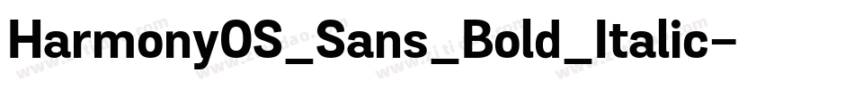 HarmonyOS_Sans_Bold_Italic字体转换