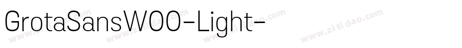 GrotaSansW00-Light字体转换