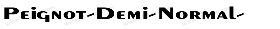 Peignot-Demi-Normal字体转换