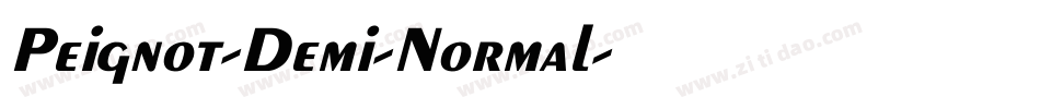 Peignot-Demi-Normal字体转换