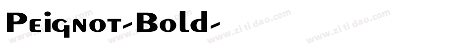 Peignot-Bold字体转换