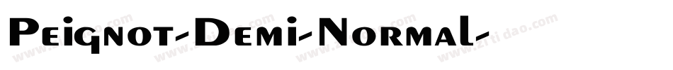 Peignot-Demi-Normal字体转换