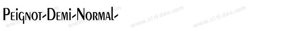 Peignot-Demi-Normal字体转换