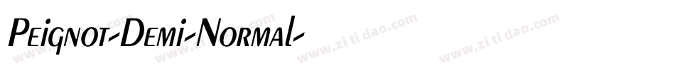 Peignot-Demi-Normal字体转换