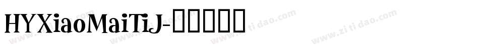 HYXiaoMaiTiJ字体转换