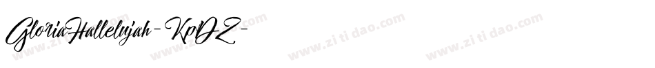 GloriaHallelujah-KpDZ字体转换