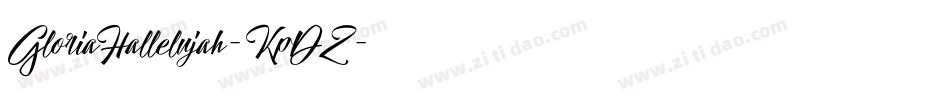 GloriaHallelujah-KpDZ字体转换