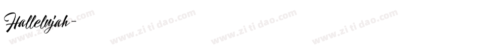 Hallelujah字体转换