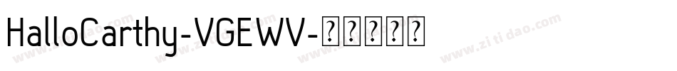 HalloCarthy-VGEWV字体转换