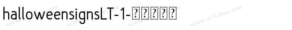 halloweensignsLT-1字体转换