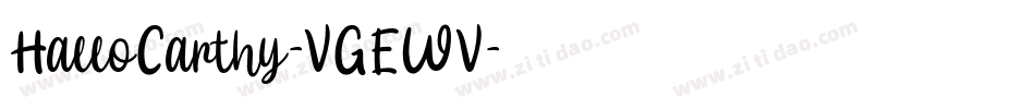 HalloCarthy-VGEWV字体转换