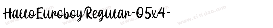 HalloEuroboyRegular-O5x4字体转换