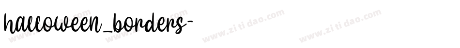 halloween_borders字体转换