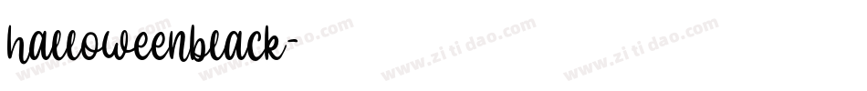 halloweenblack字体转换