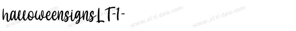halloweensignsLT-1字体转换