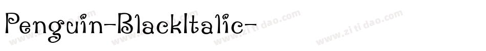 Penguin-BlackItalic字体转换