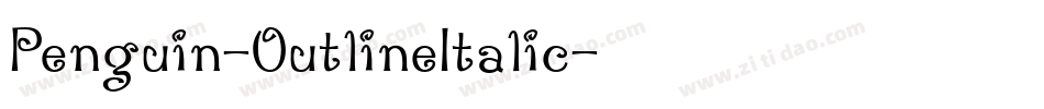 Penguin-OutlineItalic字体转换