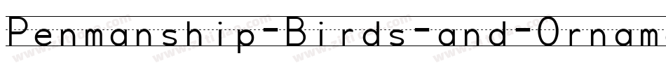 Penmanship-Birds-and-Ornaments字体转换