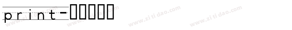 print字体转换