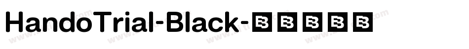 HandoTrial-Black字体转换