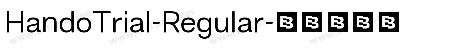 HandoTrial-Regular字体转换
