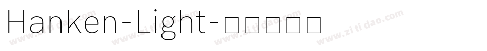 Hanken-Light字体转换