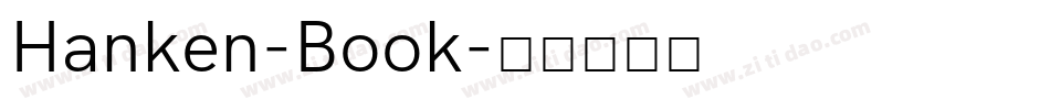 Hanken-Book字体转换
