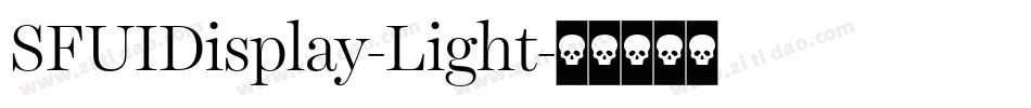 SFUIDisplay-Light字体转换