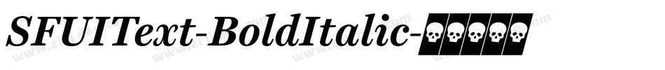 SFUIText-BoldItalic字体转换