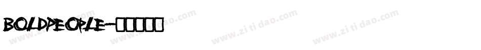 BoldPeople字体转换