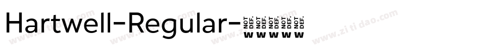 Hartwell-Regular字体转换