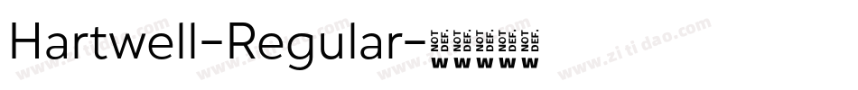Hartwell-Regular字体转换