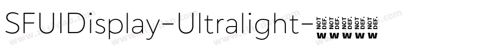 SFUIDisplay-Ultralight字体转换