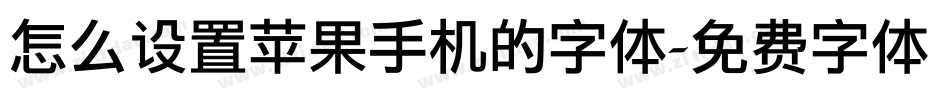 怎么设置苹果手机的字体字体转换