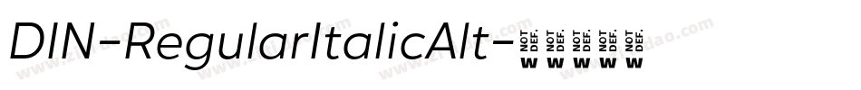 DIN-RegularItalicAlt字体转换