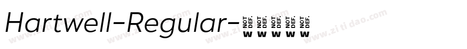Hartwell-Regular字体转换