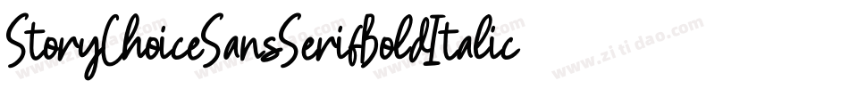StoryChoiceSansSerifBoldItalic-YWnv字体转换