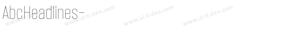 AbcHeadlines字体转换