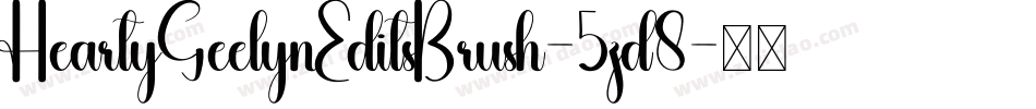HeartyGeelynEditsBrush-5zd8字体转换