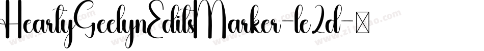 HeartyGeelynEditsMarker-le2d字体转换