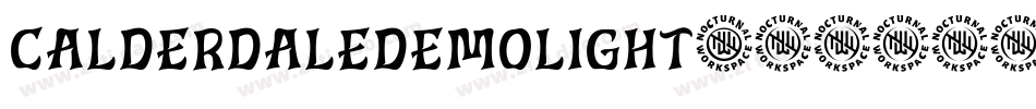 CALDERDALEDEMOLight字体转换