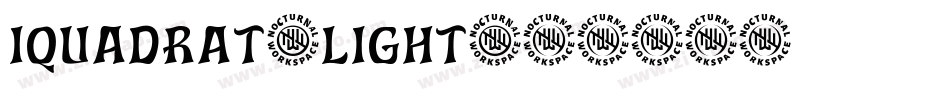 Iquadrat-Light字体转换