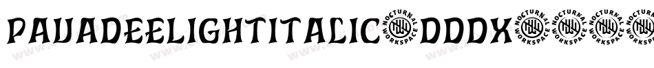 PavadeeLightItalic-ddDX字体转换