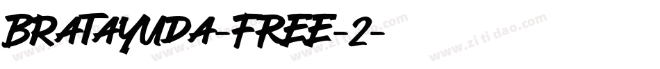Bratayuda-FREE-2字体转换