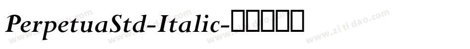 PerpetuaStd-Italic字体转换